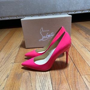 Christian Louboutin Pigalle Follies 100 Pink Patent heels Size 38 With Box